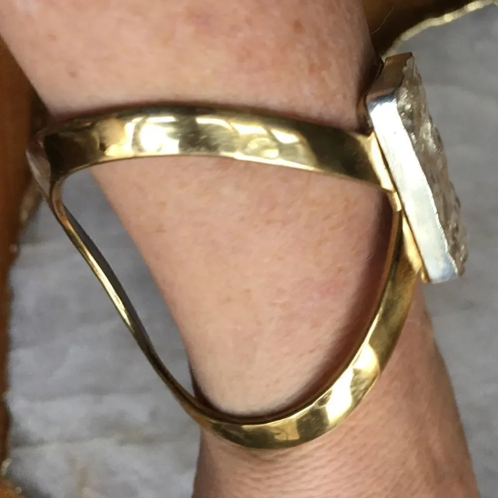 RUSTIC CUFF Golden Silver Cuff!